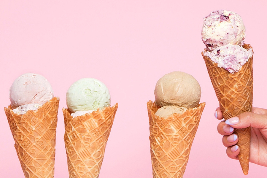scooped ice cream